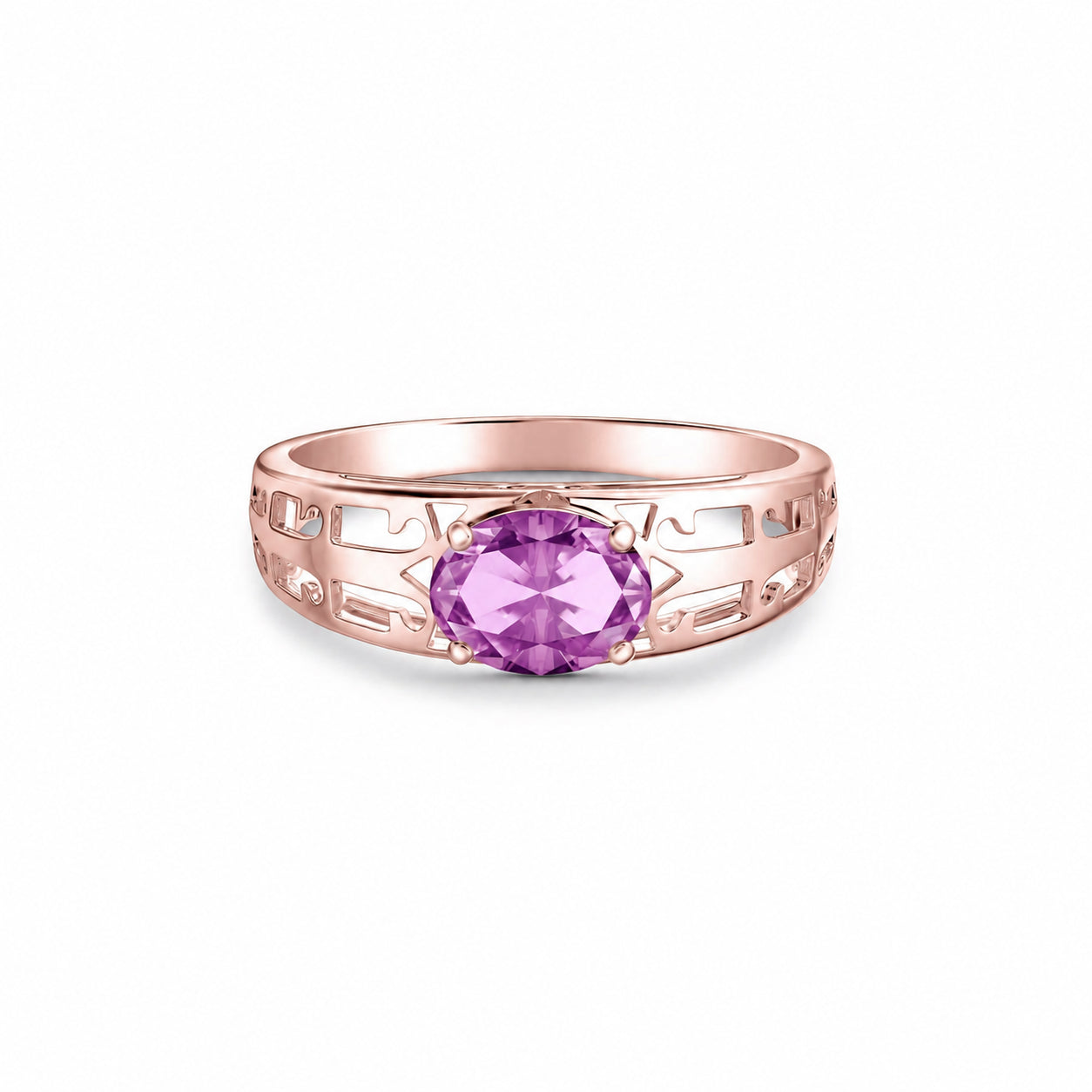 Rose Gold Grace Ring Ruby 10K — Nilde