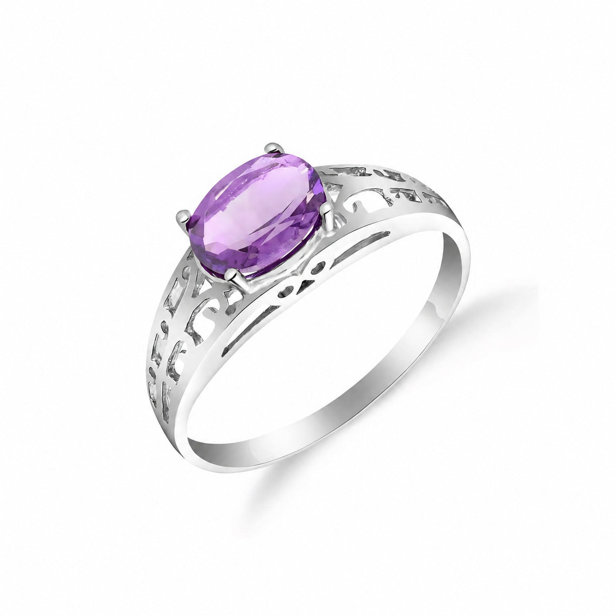 White Gold Grace Ring Ruby 10K — Nilde