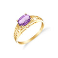Yellow Gold Grace Ring Amethyst 10K — Nilde