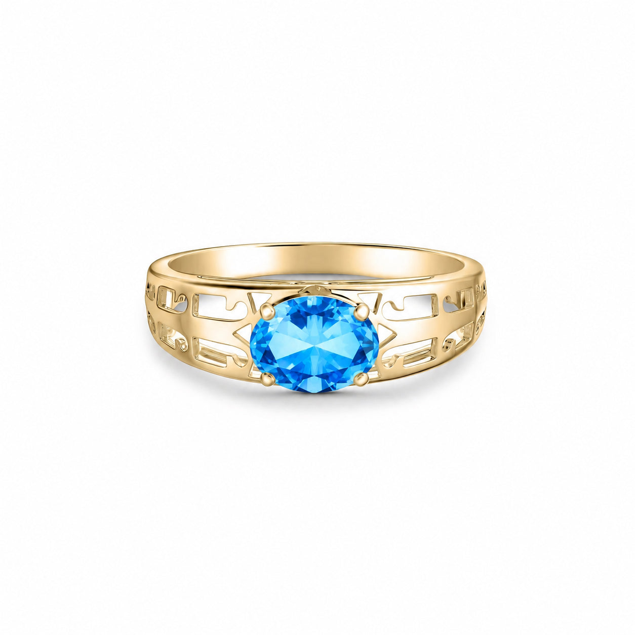 Yellow Gold Grace Ring Amethyst 10K — Nilde