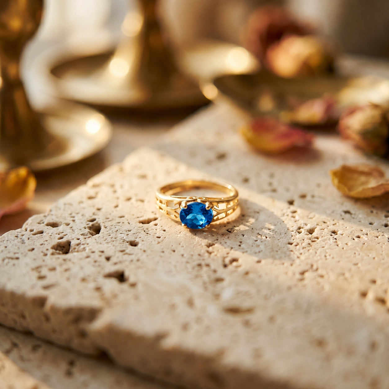 Yellow Gold Grace Ring Amethyst 10K — Nilde