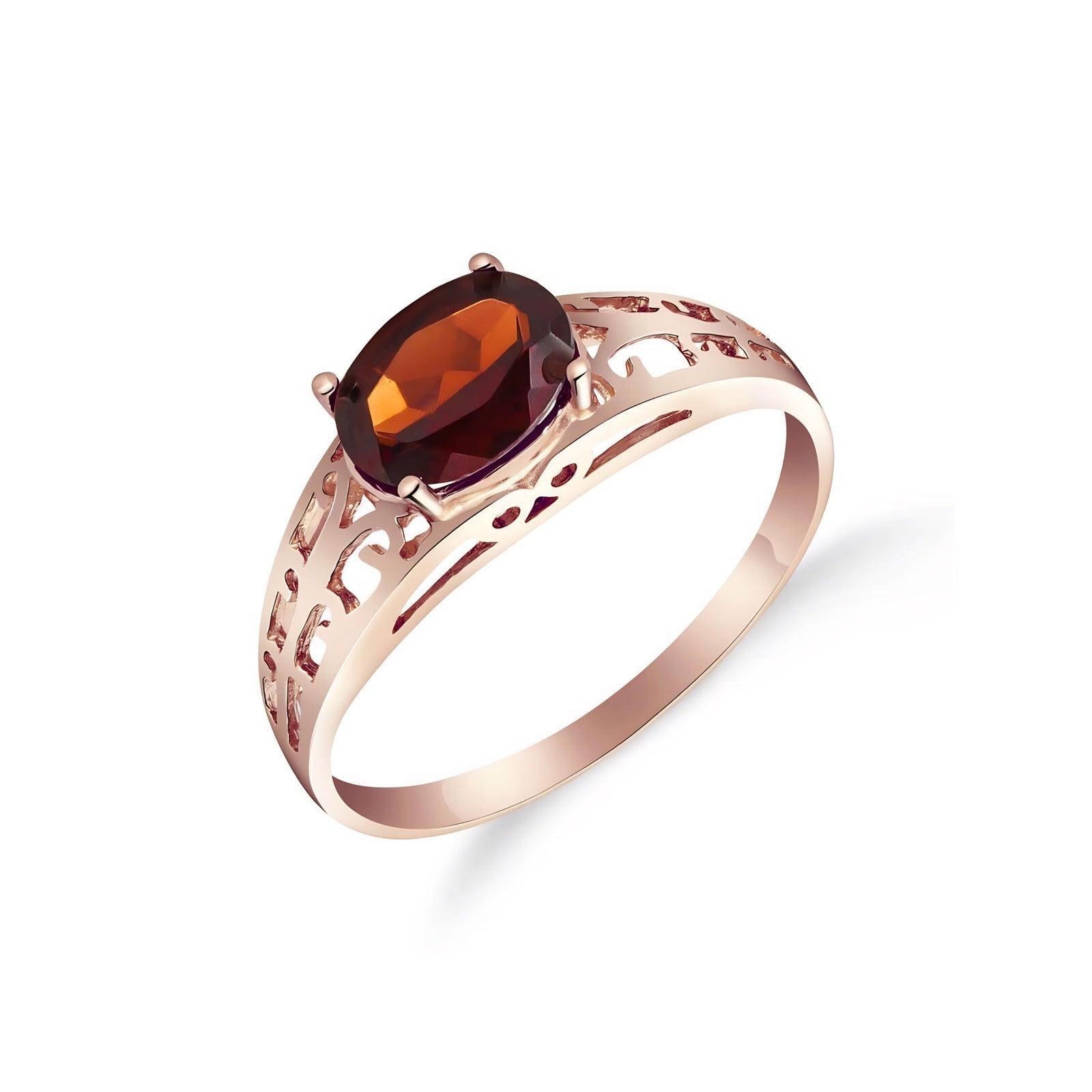 Rose Gold Grace Ring Sapphire 10K — Nilde