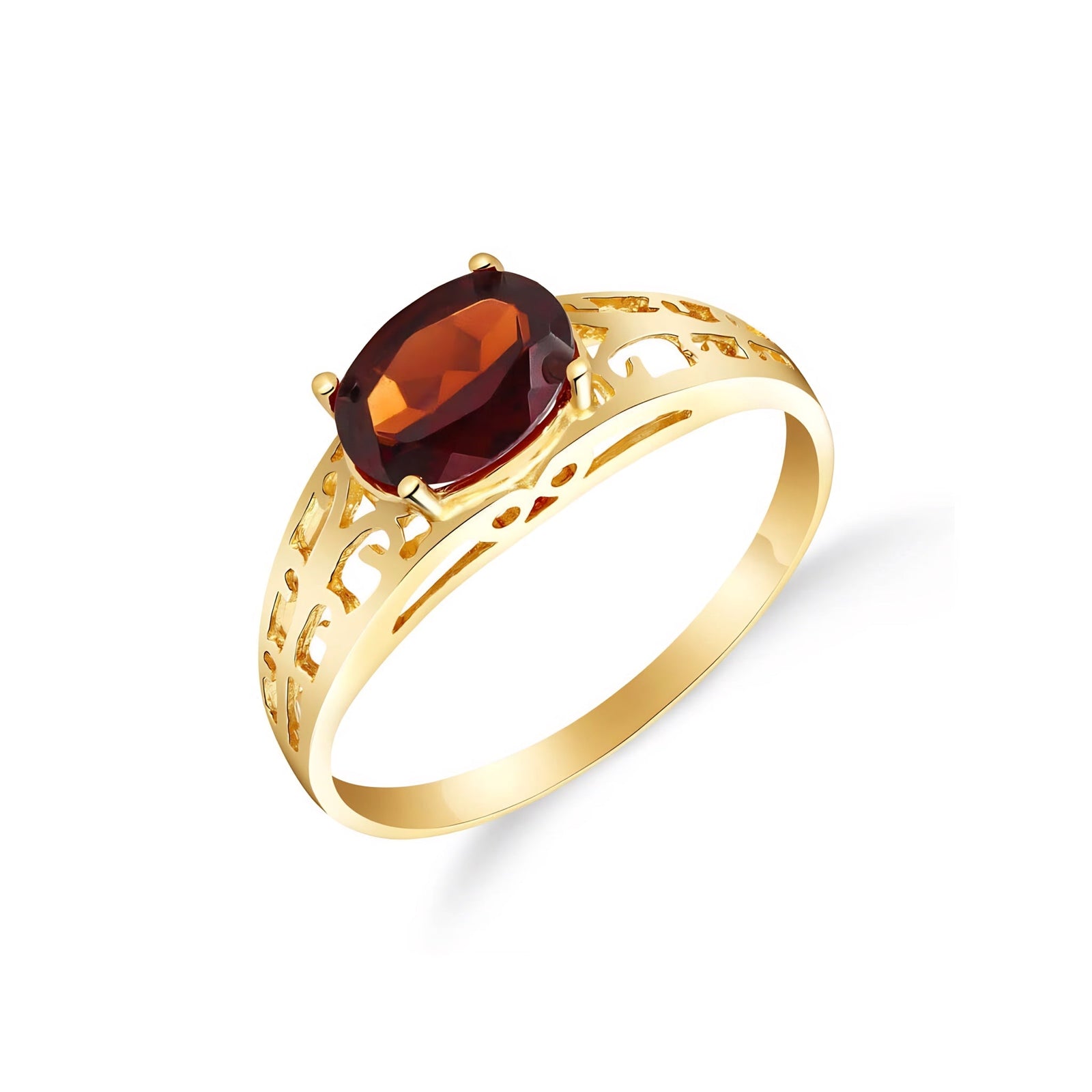 Yellow Gold Grace Ring Sapphire 10K — Nilde