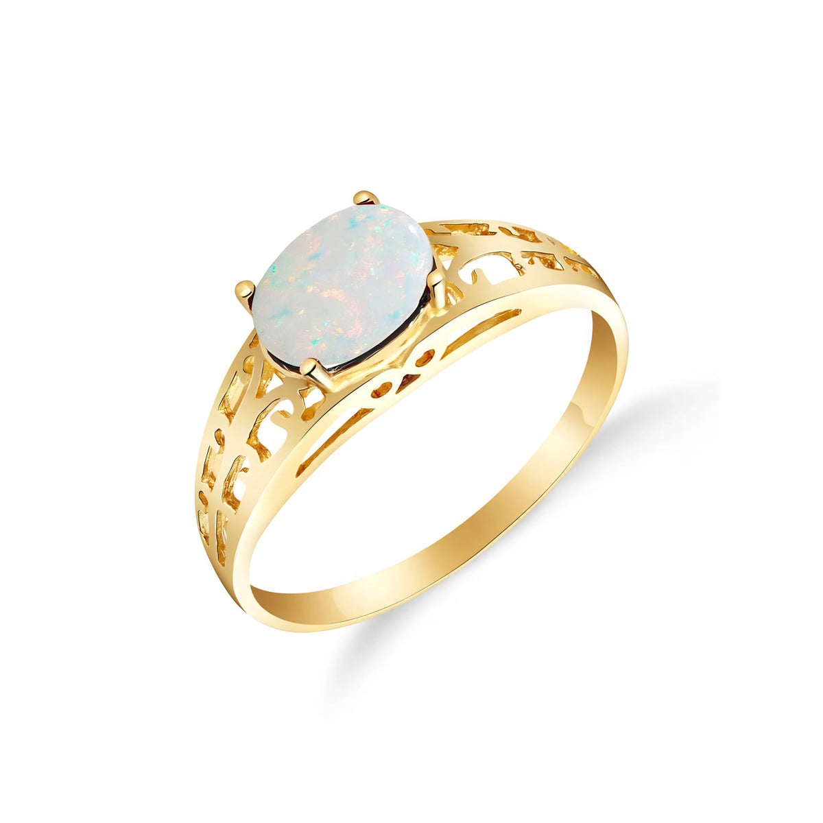 Yellow Gold Grace Ring Emerald 10K — Nilde
