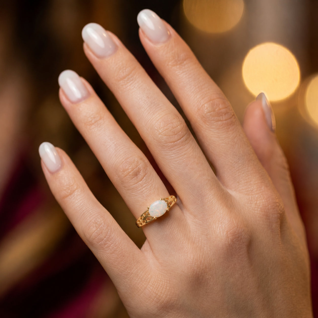Yellow Gold Grace Ring Emerald 10K — Nilde