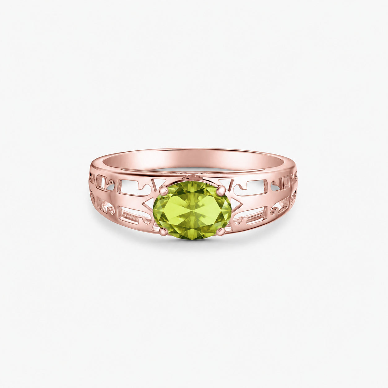 Rose Gold Grace Ring Pink Topaz 10K — Nilde