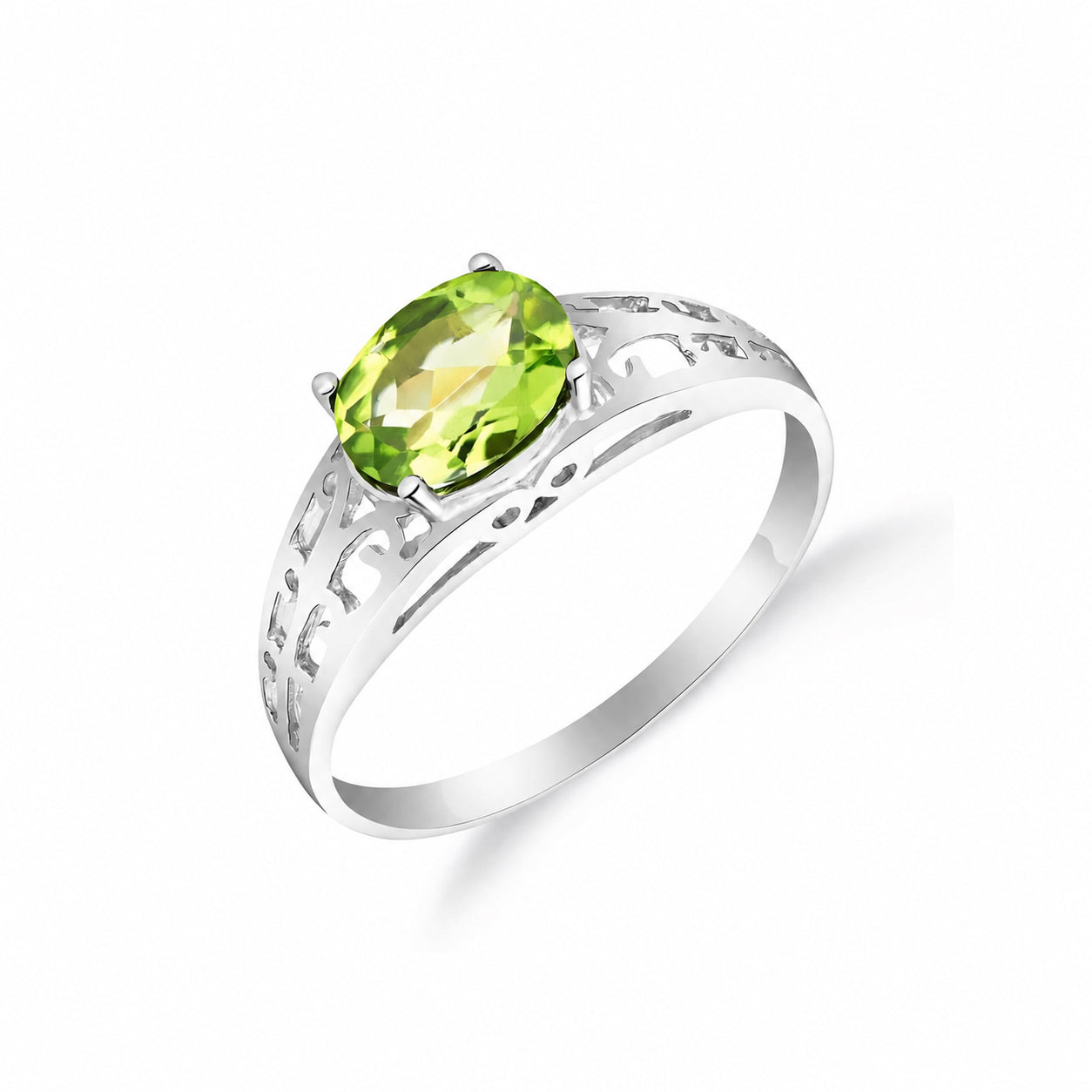 White Gold Grace Ring Pink Topaz 10K — Nilde