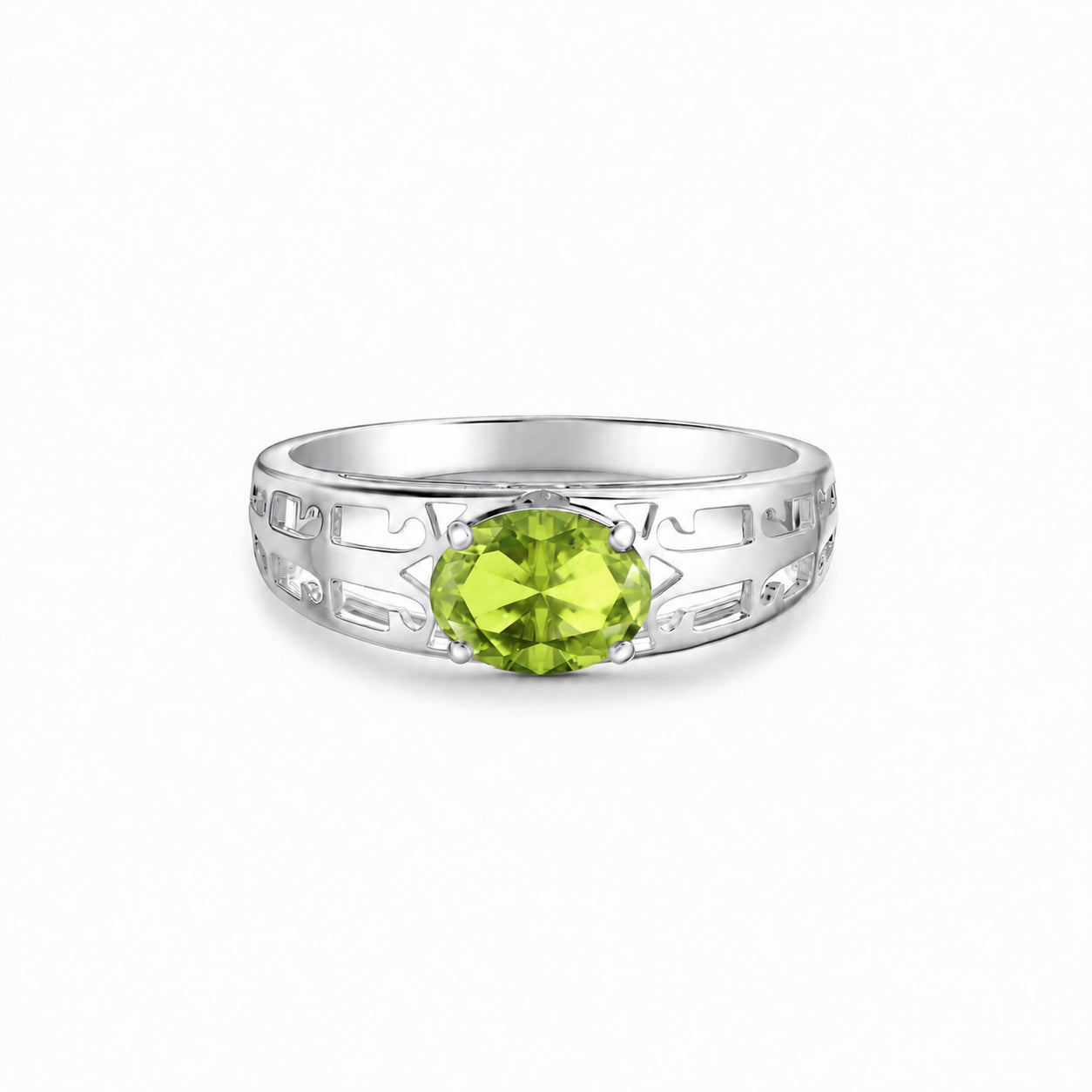 White Gold Grace Ring Pink Topaz 10K — Nilde