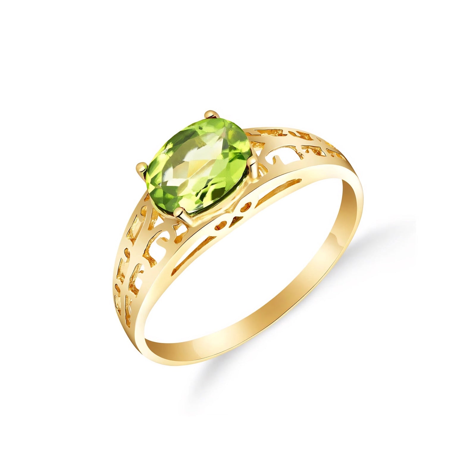 Yellow Gold Grace Ring Pink Topaz 10K — Nilde