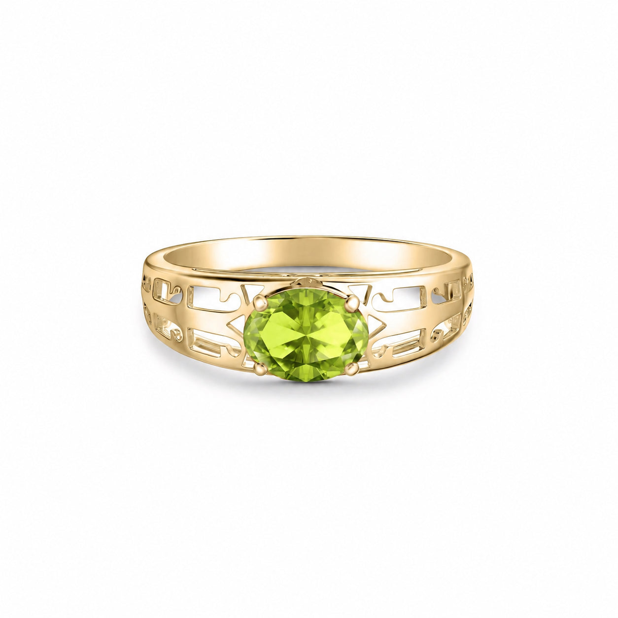 Yellow Gold Grace Ring Pink Topaz 10K — Nilde