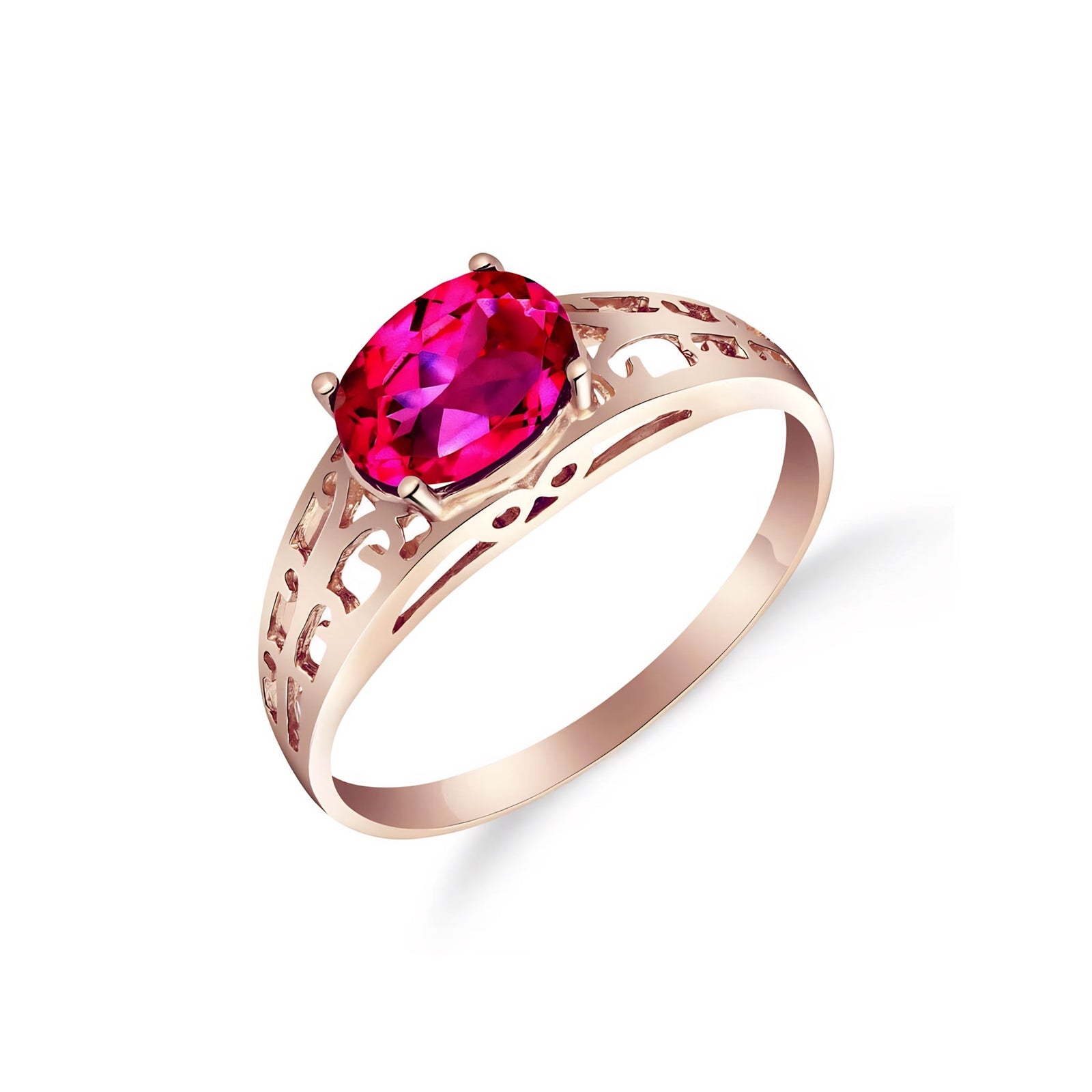 Rose Gold Grace Ring Peridot 10K — Nilde