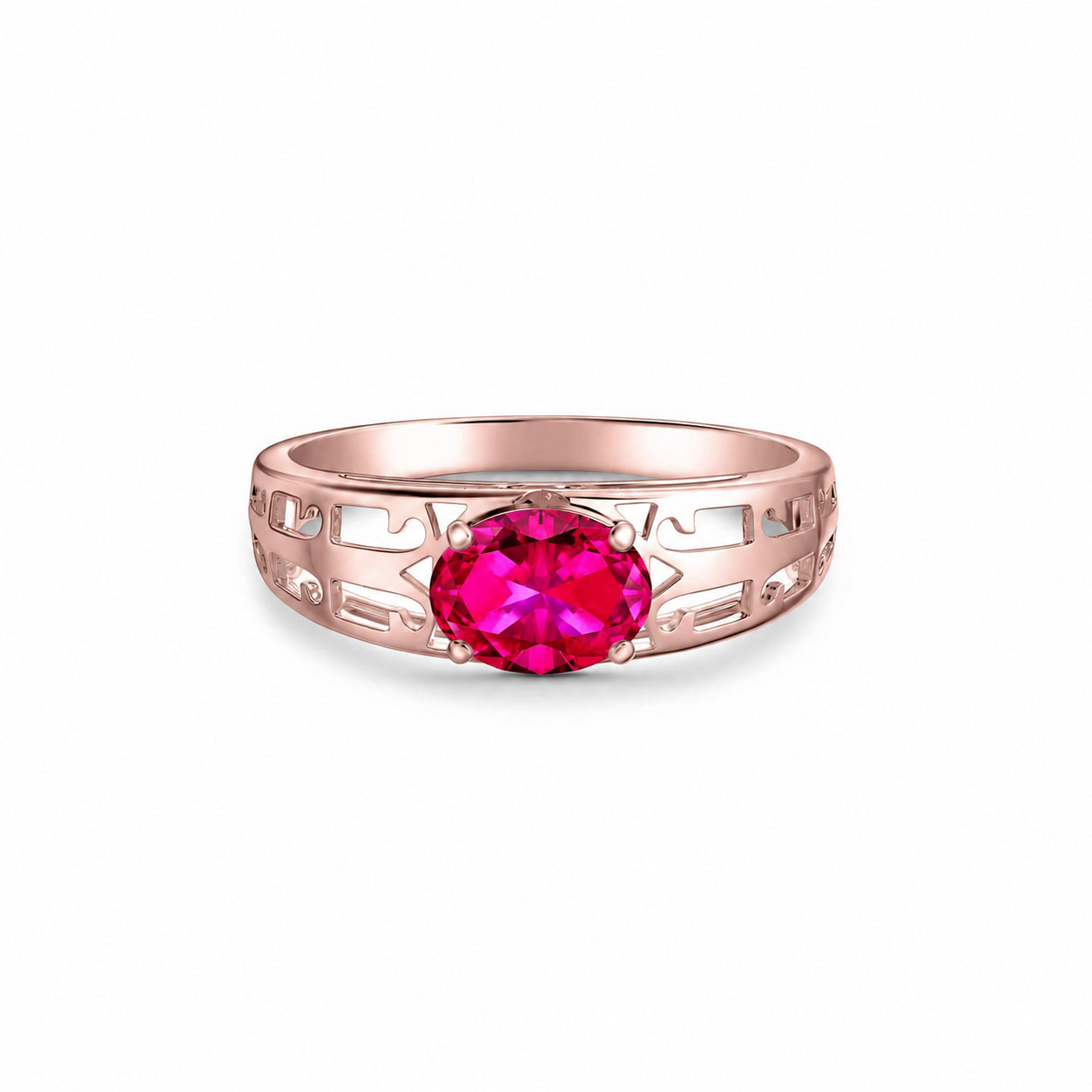 Rose Gold Grace Ring Peridot 10K — Nilde