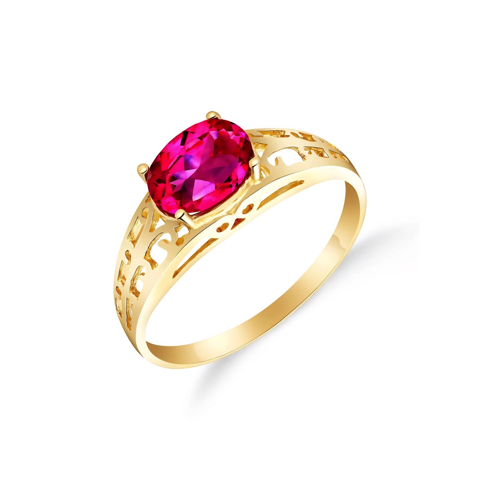Yellow Gold Grace Ring Peridot 10K — Nilde