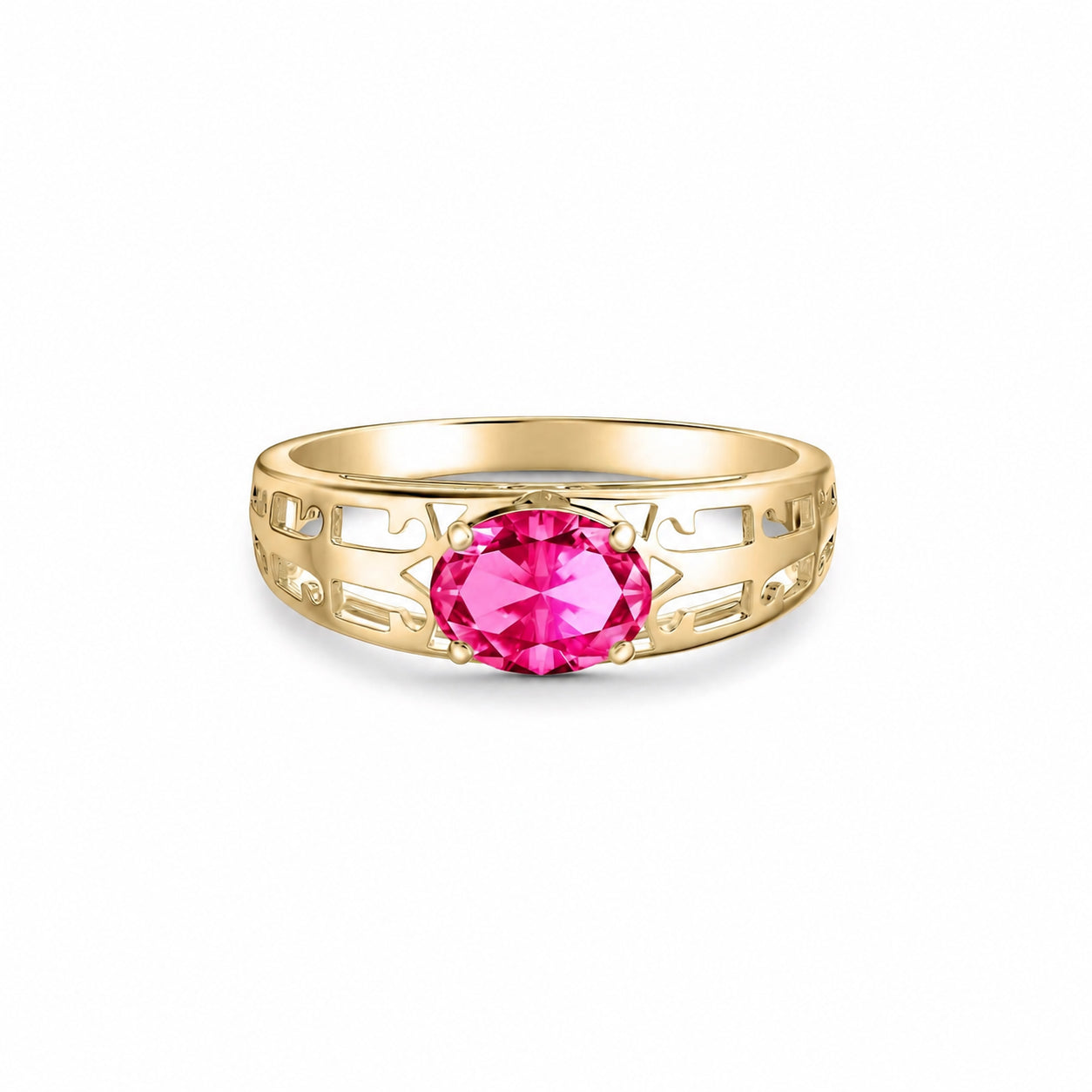 Yellow Gold Grace Ring Peridot 10K — Nilde