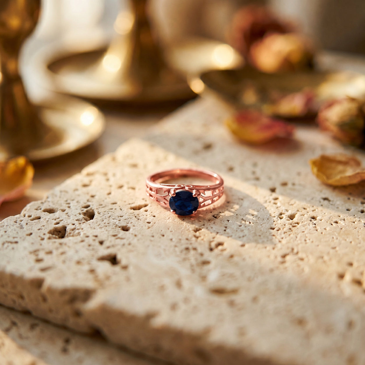 Rose Gold Grace Ring Opal 10K — Nilde