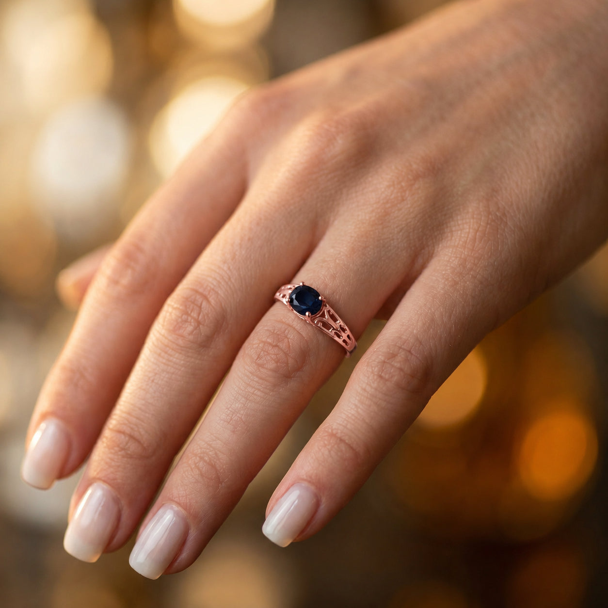 Rose Gold Grace Ring Opal 10K — Nilde