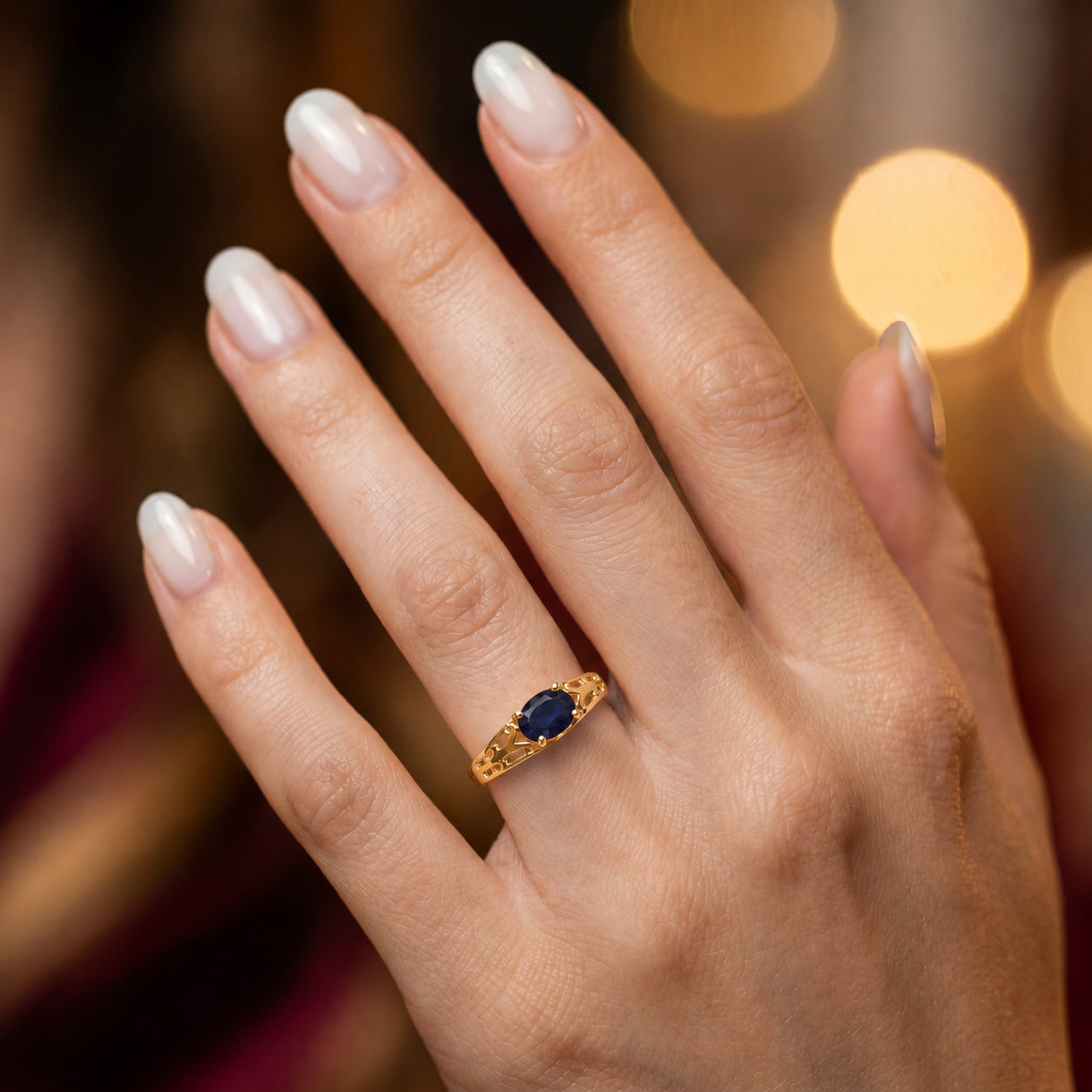Yellow Gold Grace Ring Opal 10K — Nilde
