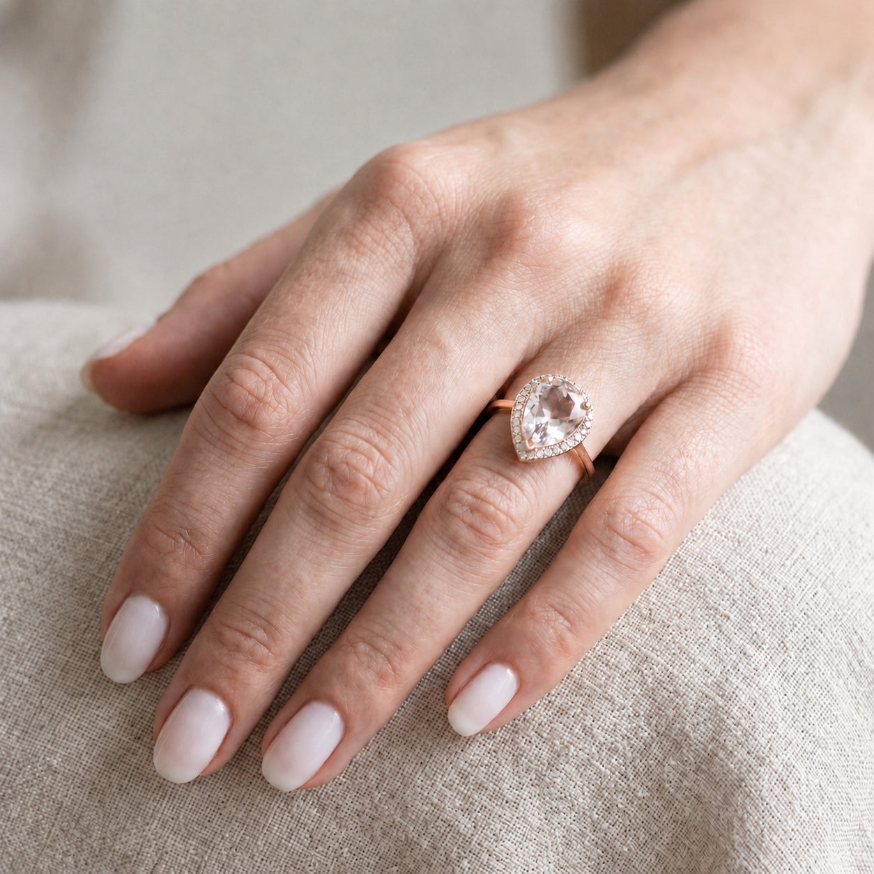 Rose Gold Celeste Ring Amethyst 10K — Cosima