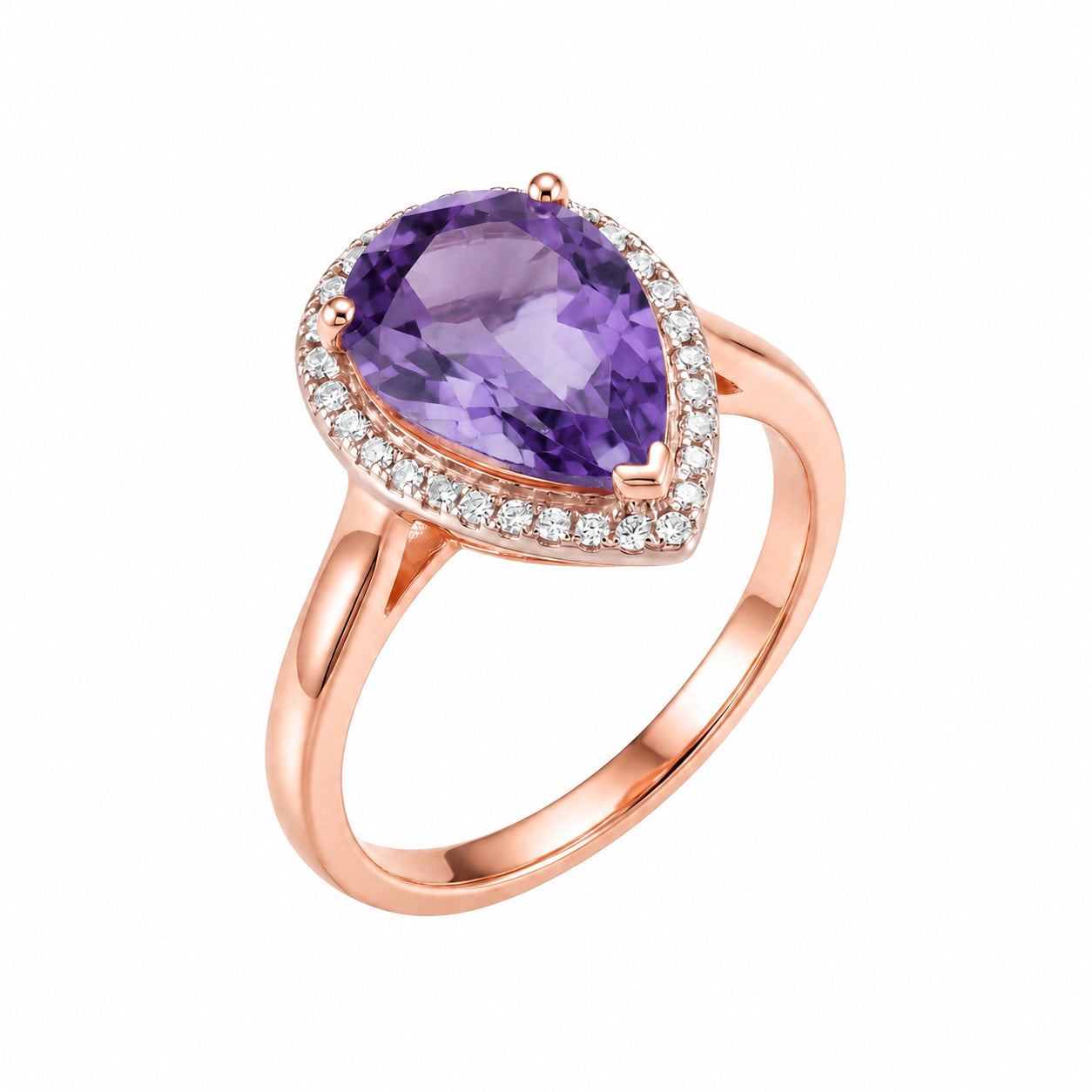 Rose Gold Celeste Ring Blue Topaz 10K — Cosima