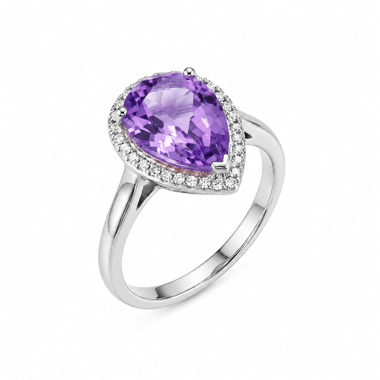 White Gold Celeste Ring Blue Topaz 10K — Cosima