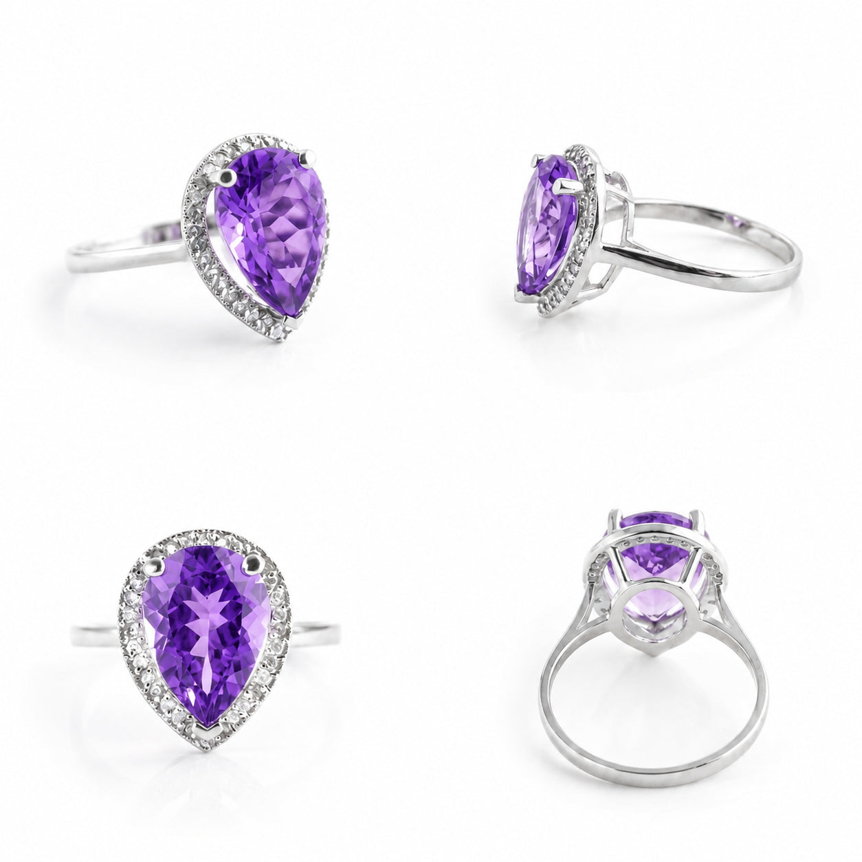 White Gold Celeste Ring Blue Topaz 10K — Cosima