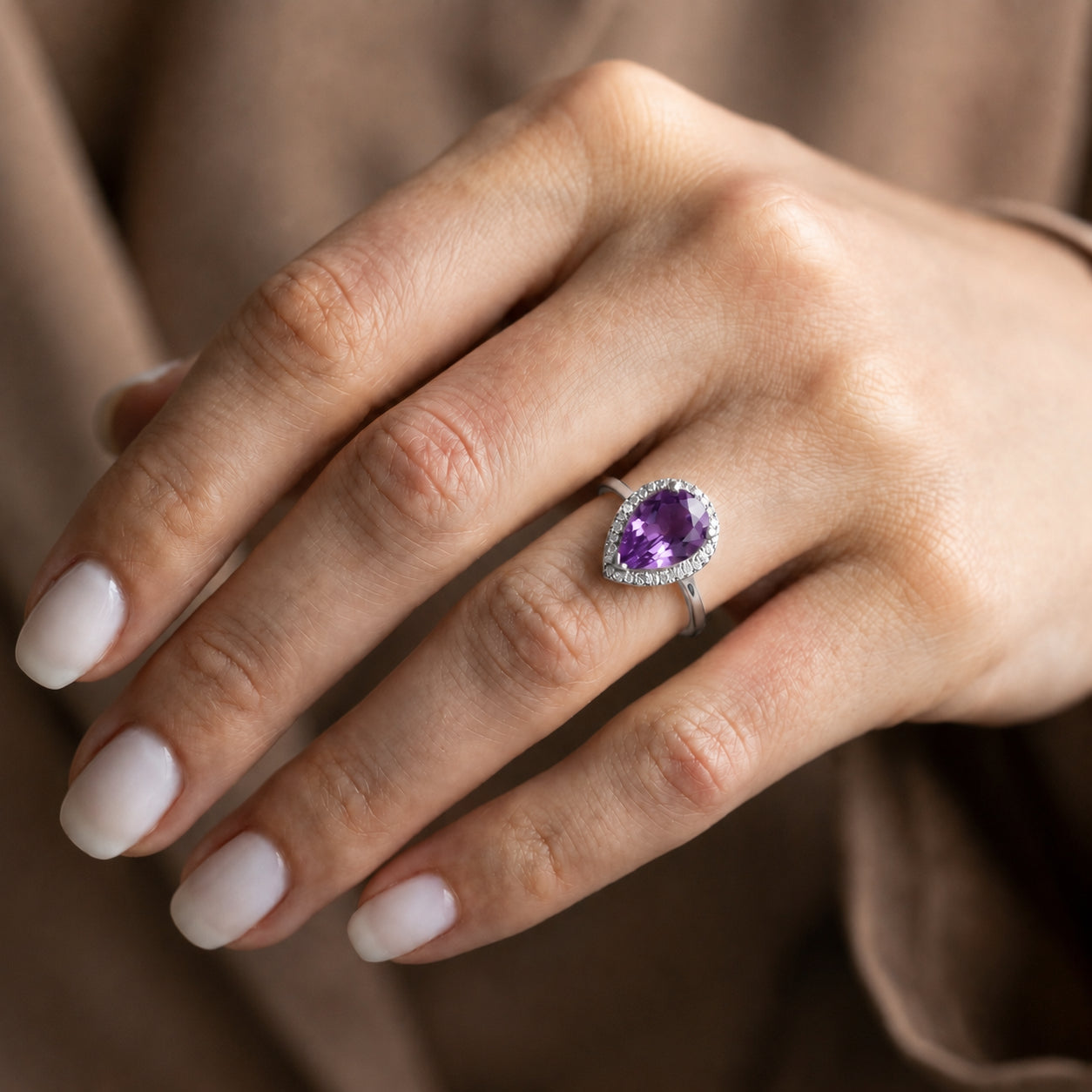 White Gold Celeste Ring Blue Topaz 10K — Cosima