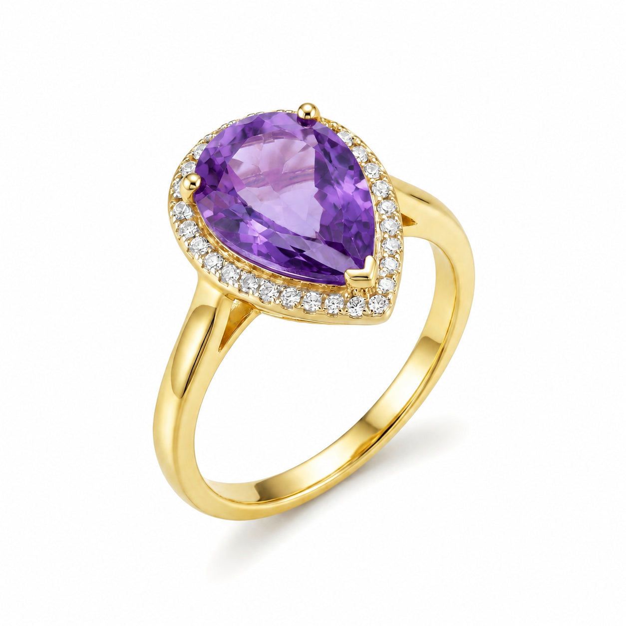 Yellow Gold Celeste Ring Blue Topaz 10K — Cosima