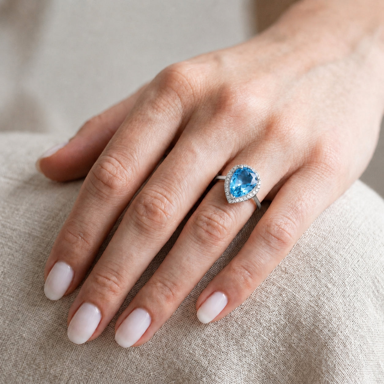 White Gold Celeste Ring Citrine 10K — Cosima