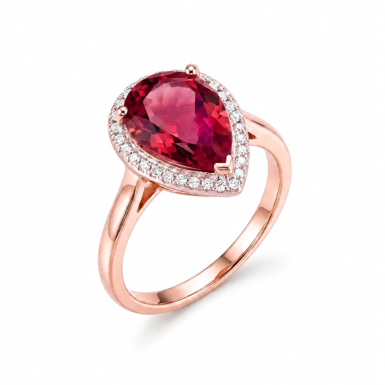 Rose Gold Celeste Ring Garnet 10K — Cosima