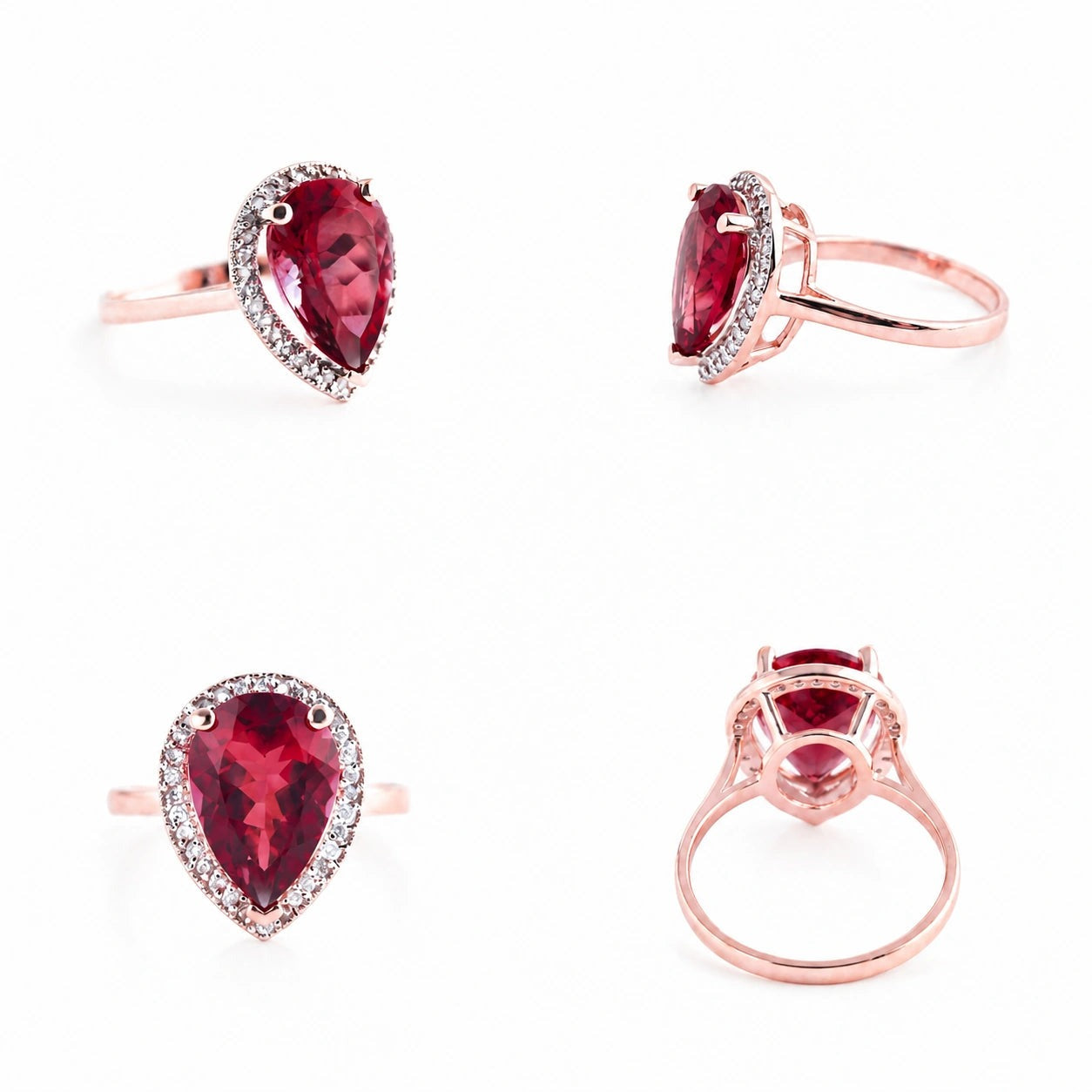 Rose Gold Celeste Ring Garnet 10K — Cosima