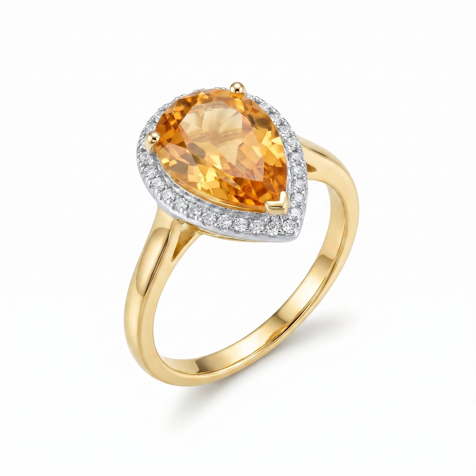 Yellow Gold Celeste Ring Garnet 10K — Cosima