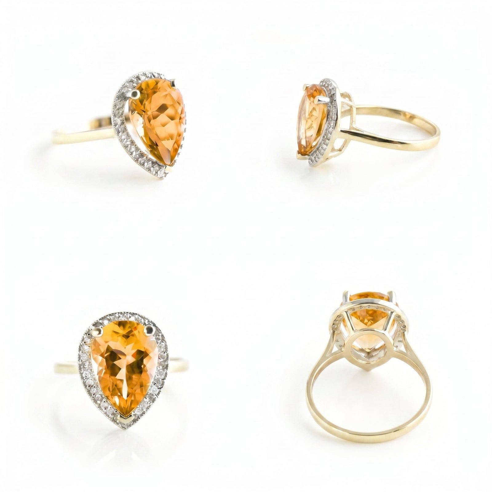 Yellow Gold Celeste Ring Garnet 10K — Cosima