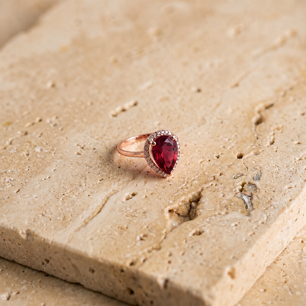 Rose Gold Celeste Ring Ruby 10K — Cosima