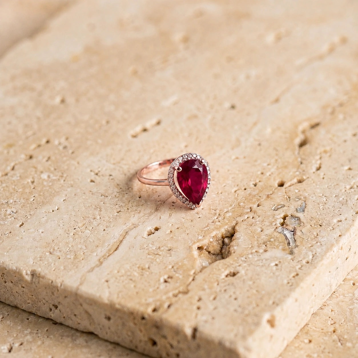 Rose Gold Celeste Ring Ruby 10K — Cosima