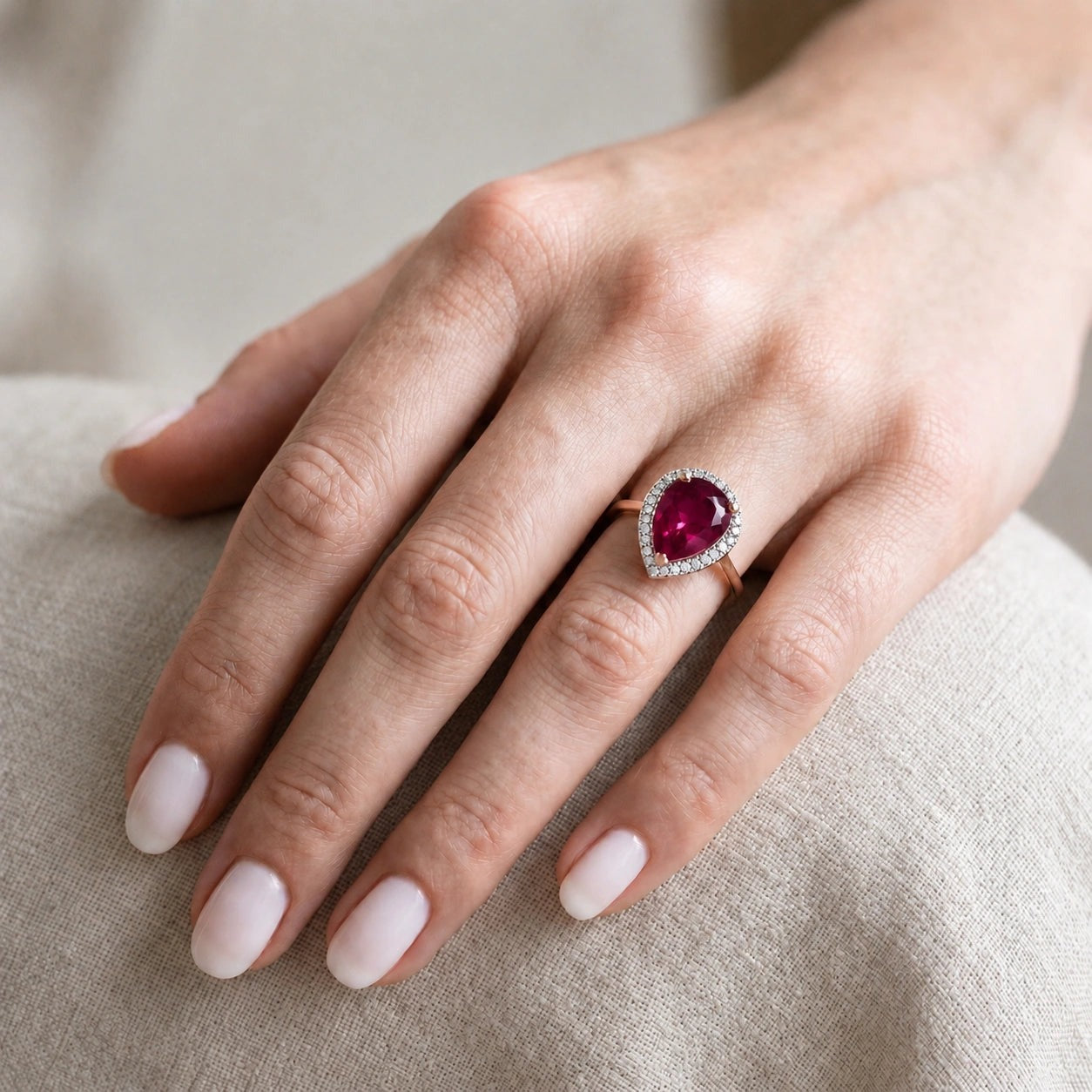 Rose Gold Celeste Ring Ruby 10K — Cosima