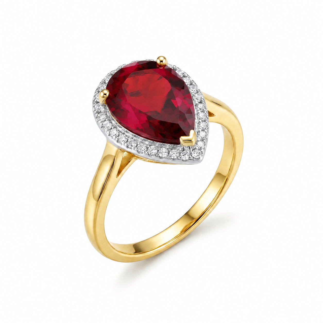 Yellow Gold Celeste Ring Ruby 10K — Cosima