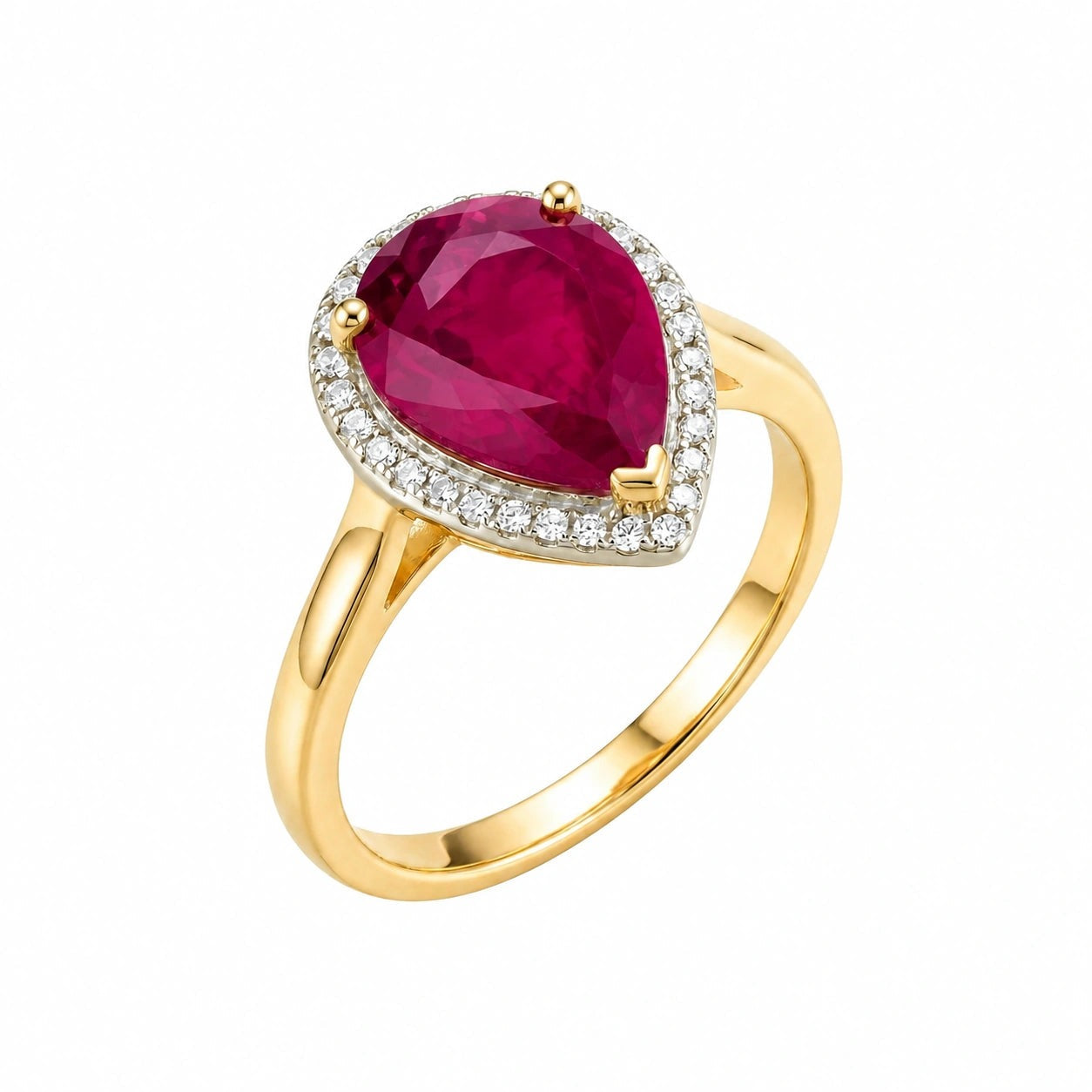 Yellow Gold Celeste Ring Ruby 10K — Cosima