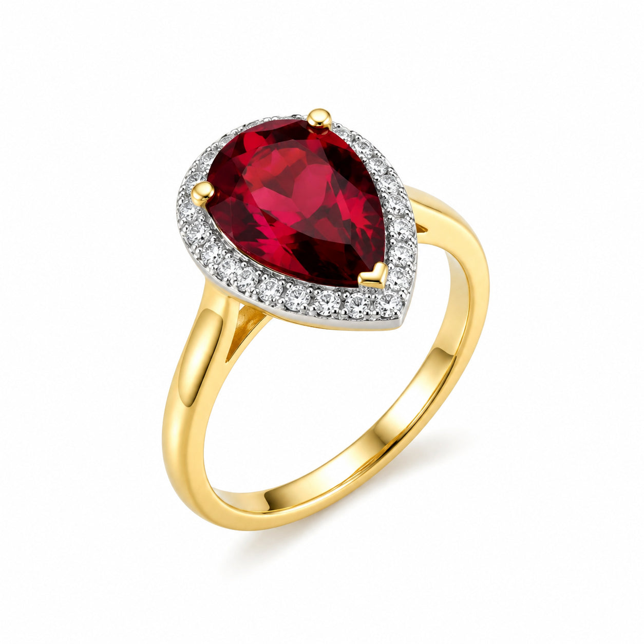 Yellow Gold Celeste Ring Ruby 10K — Cosima