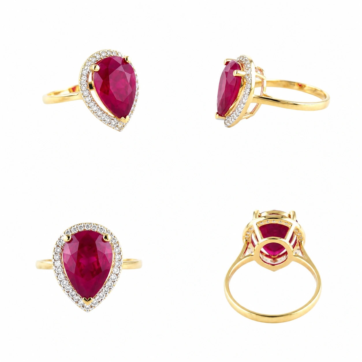 Yellow Gold Celeste Ring Ruby 10K — Cosima