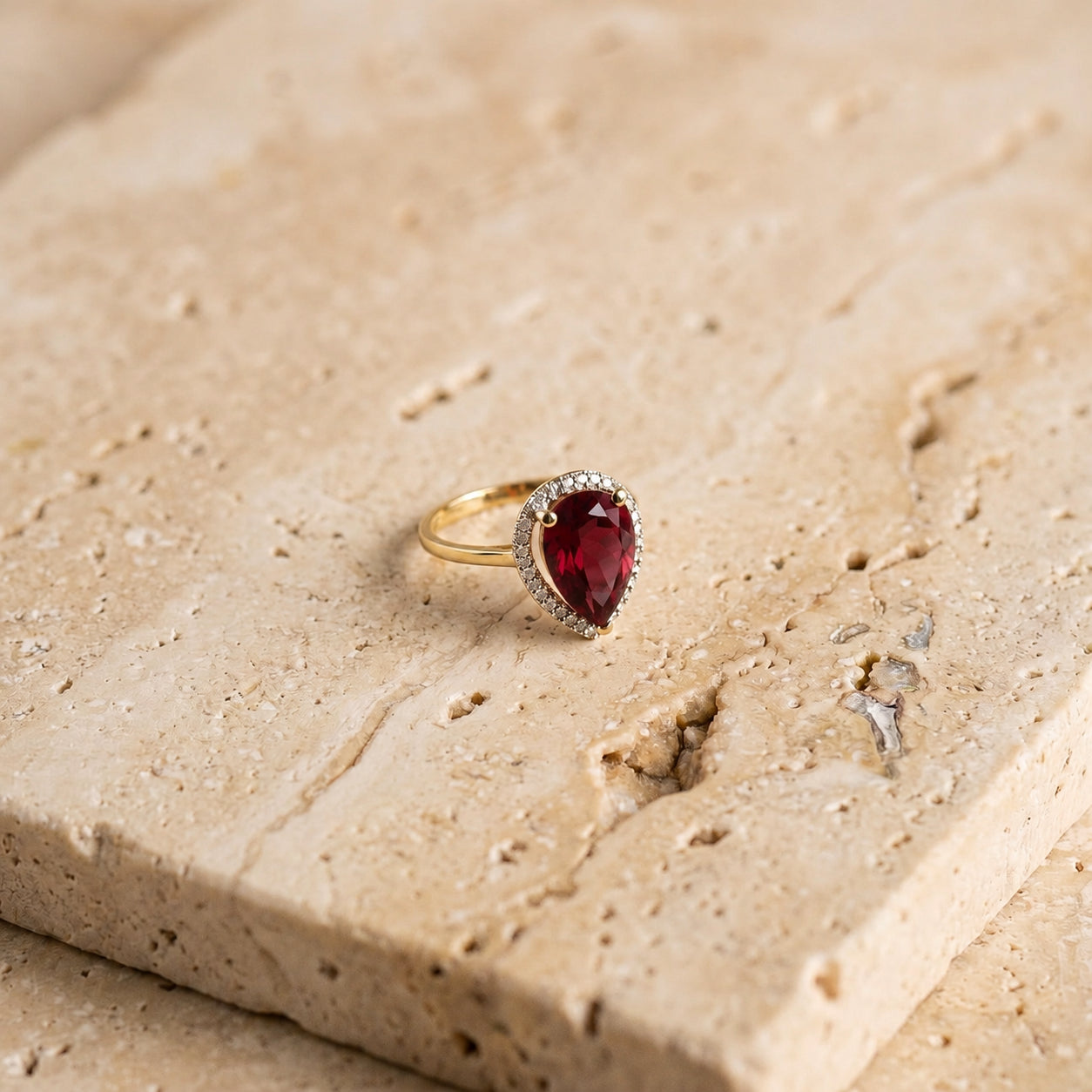 Yellow Gold Celeste Ring Ruby 10K — Cosima