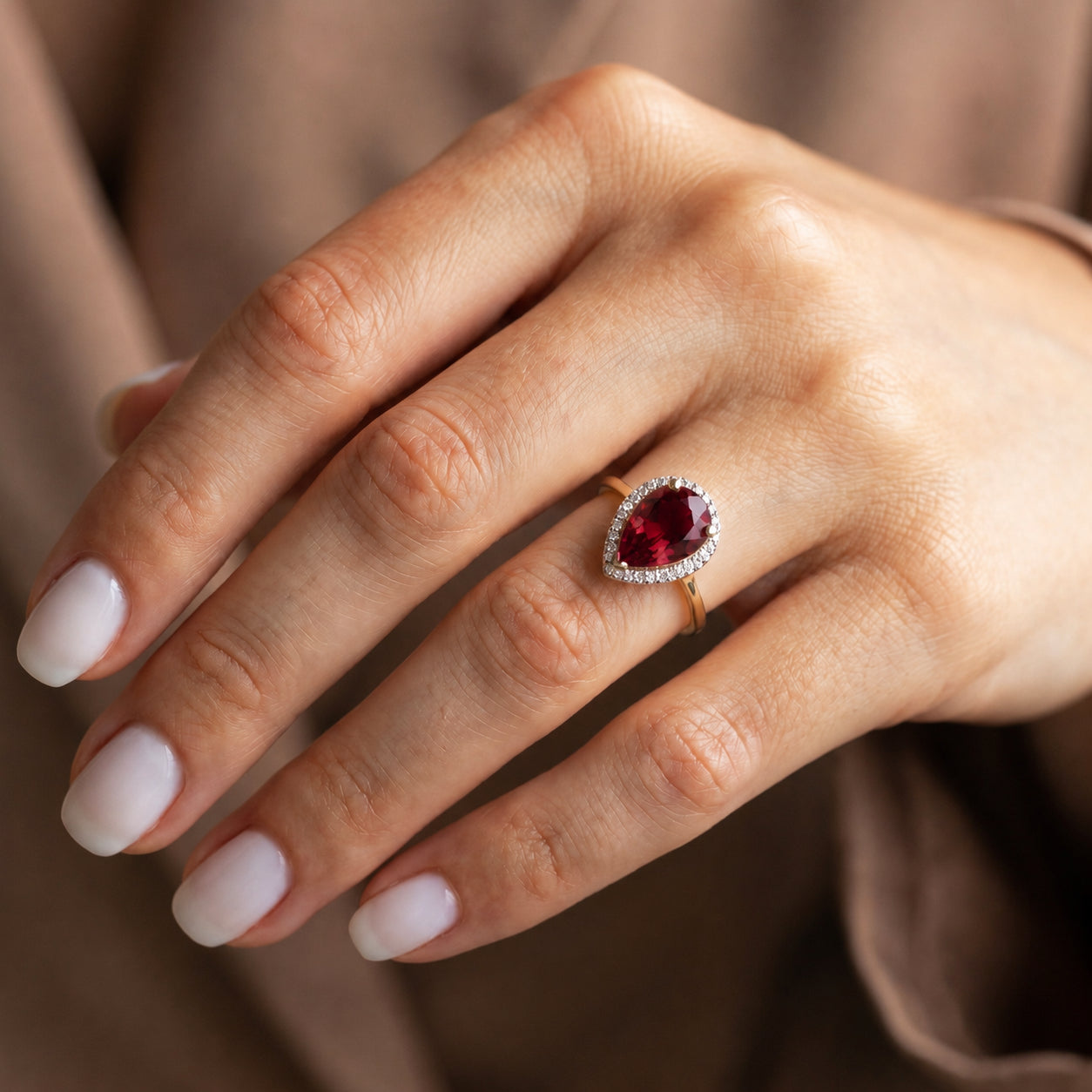 Yellow Gold Celeste Ring Ruby 10K — Cosima