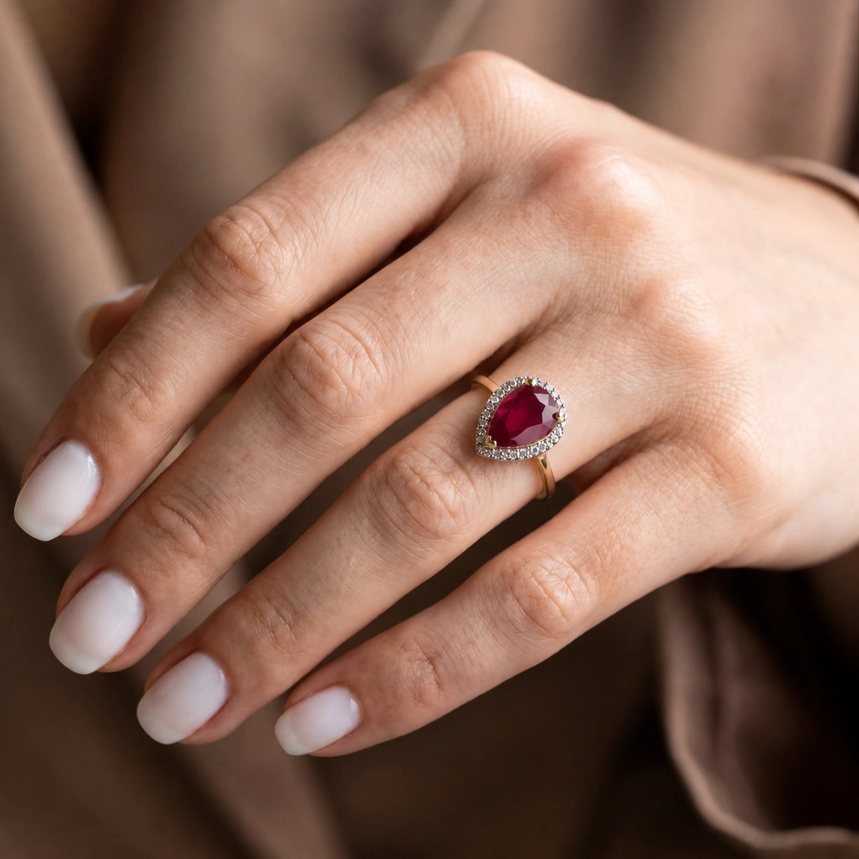 Yellow Gold Celeste Ring Ruby 10K — Cosima