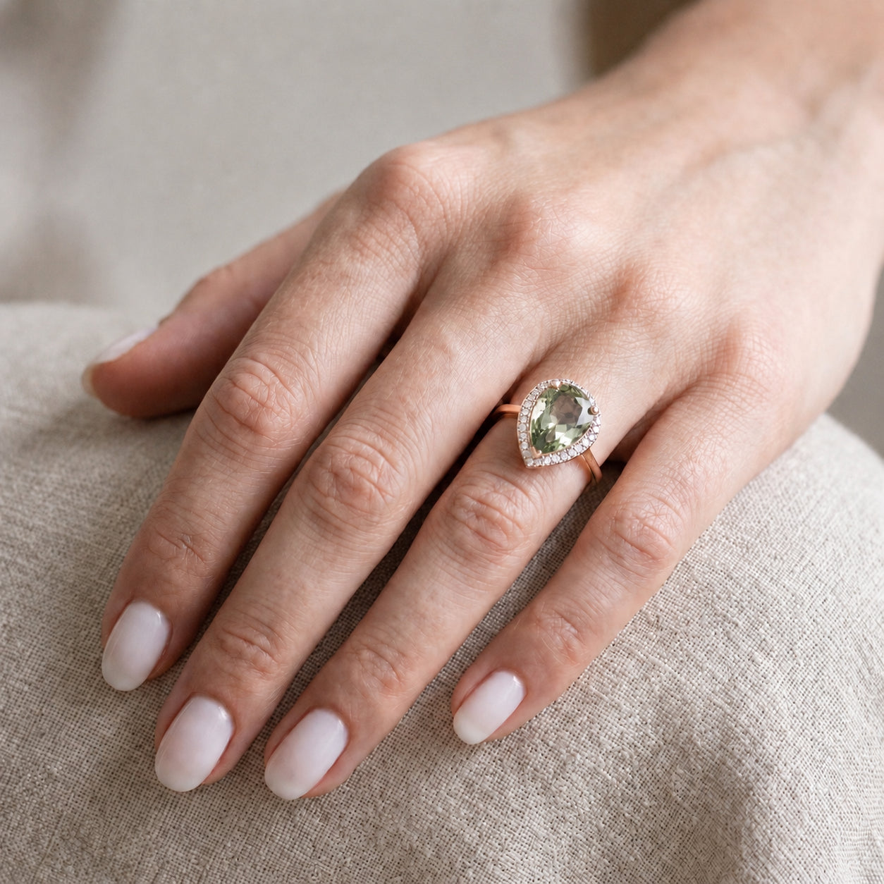 Rose Gold Celeste Ring Sapphire 10K — Cosima