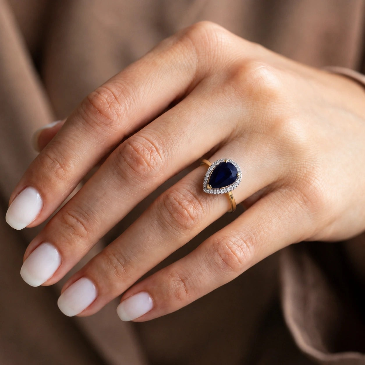 Yellow Gold Celeste Ring Sapphire 10K — Cosima