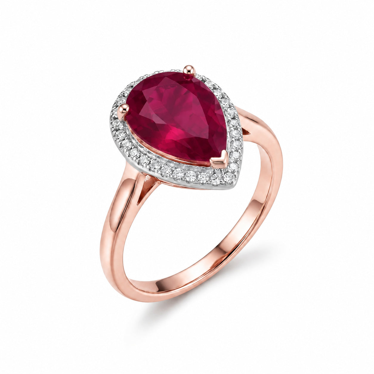 Rose Gold Celeste Ring White Topaz 10K — Cosima