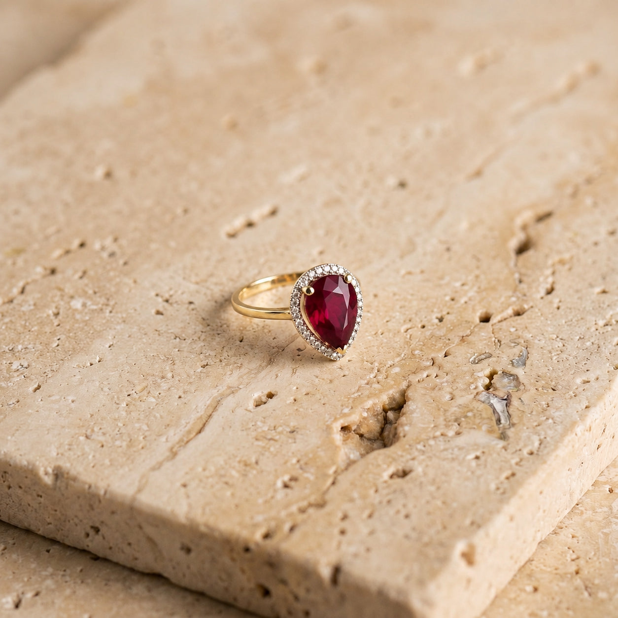 Yellow Gold Celeste Ring White Topaz 10K — Cosima