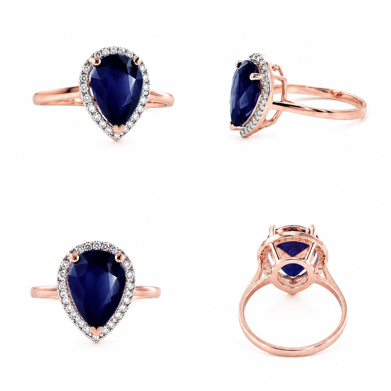 Rose Gold Celeste Ring Emerald 10K — Cosima