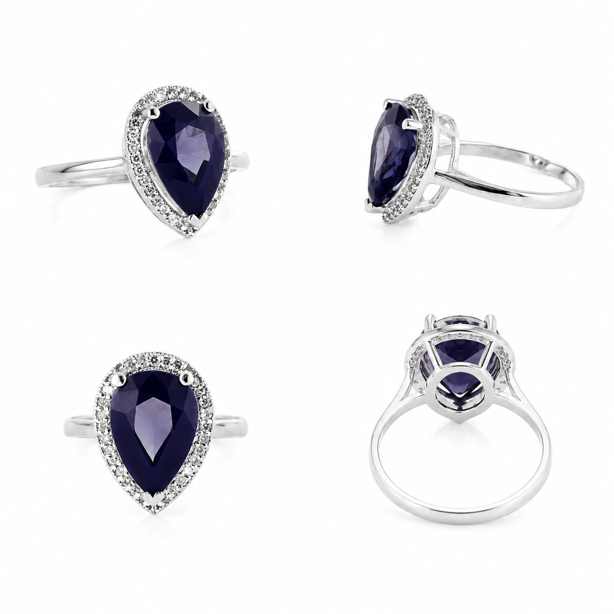 White Gold Celeste Ring Emerald 10K — Cosima