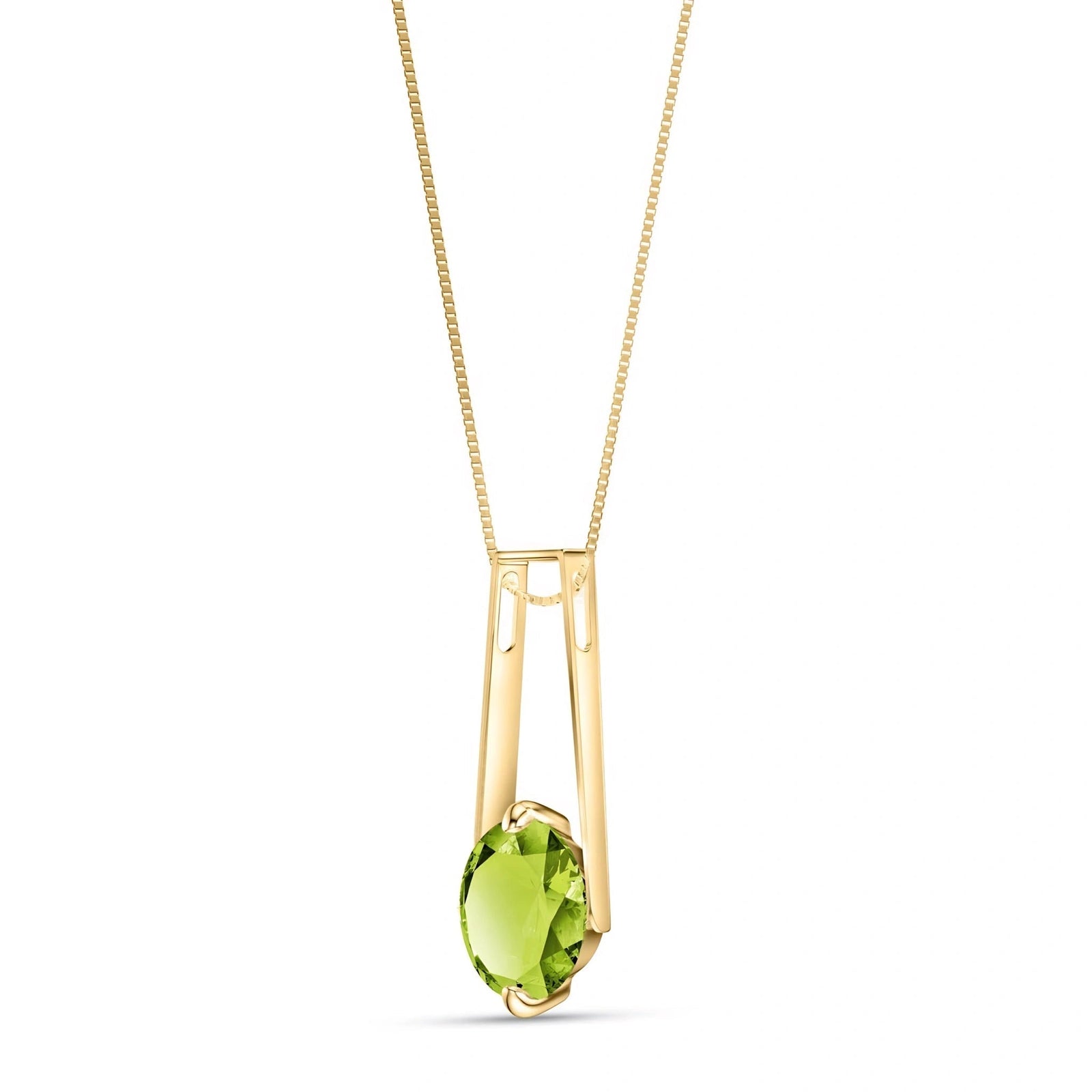 Yellow Gold Bloom Necklace Peridot 10K — Bruna