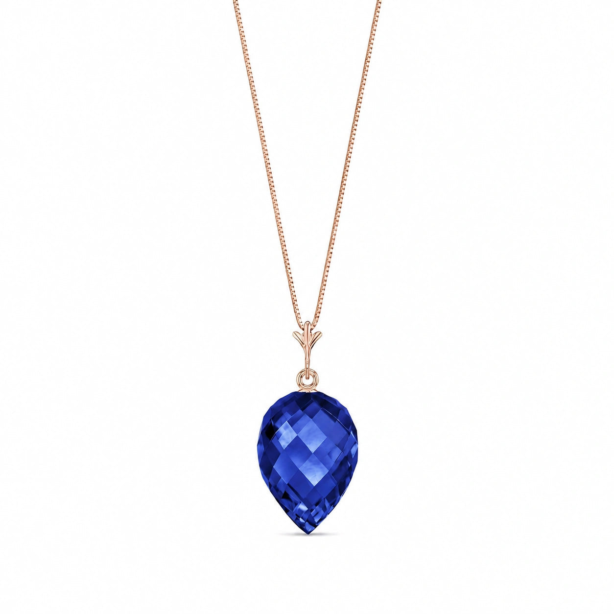 Rose Gold Pendant Necklace Amethyst 10K — Ornella